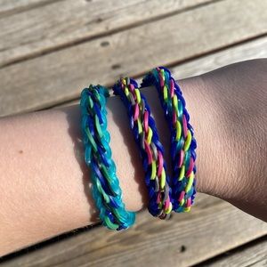 Rainbow loom bracelets.